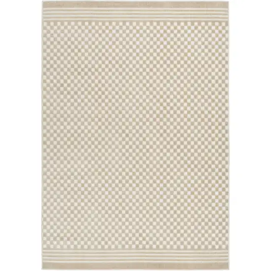 Beige Geometric Area Rug Photo 2