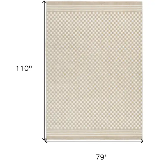 Beige Geometric Area Rug Photo 3