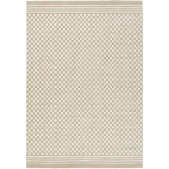 Beige Geometric Area Rug Photo 4