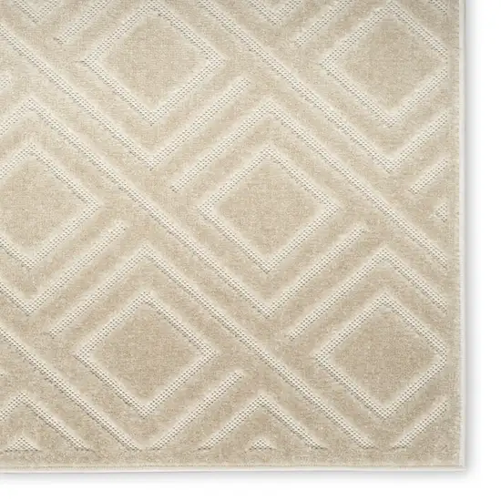 Beige Geometric Area Rug Photo 4