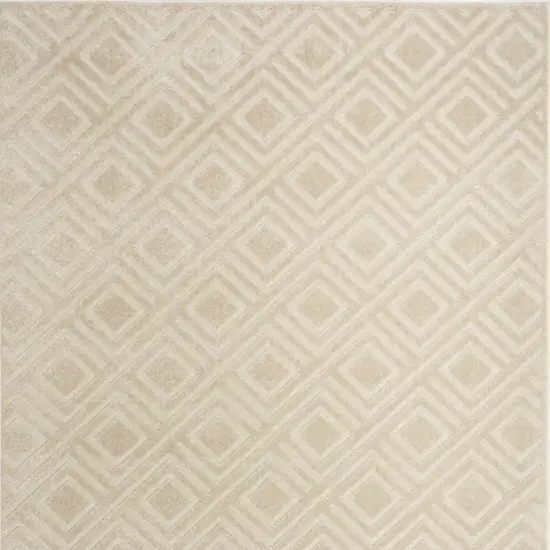 Beige Geometric Area Rug Photo 6