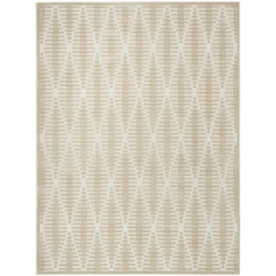 Beige Geometric Area Rug Photo 5