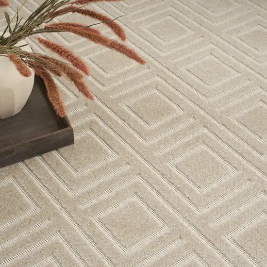 Beige Geometric Area Rug Photo 9