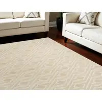 Photo of Beige Geometric Area Rug