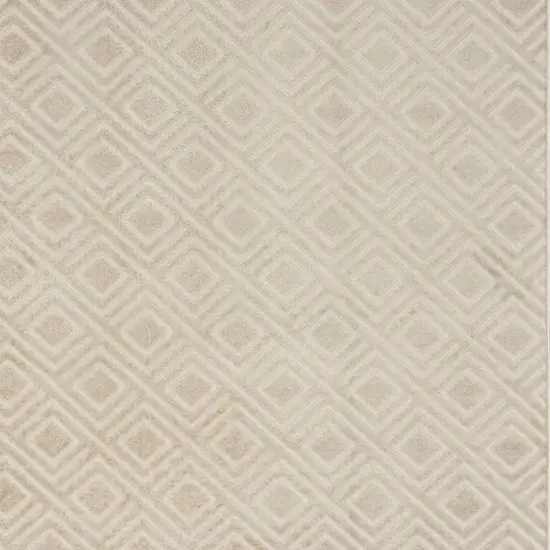 Beige Geometric Area Rug Photo 7