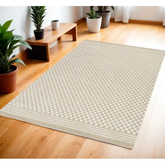 Beige Geometric Area Rug Photo 1