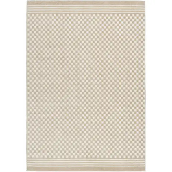 Beige Geometric Area Rug Photo 2