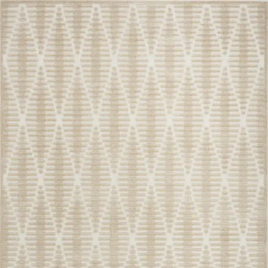 Beige Geometric Area Rug Photo 8