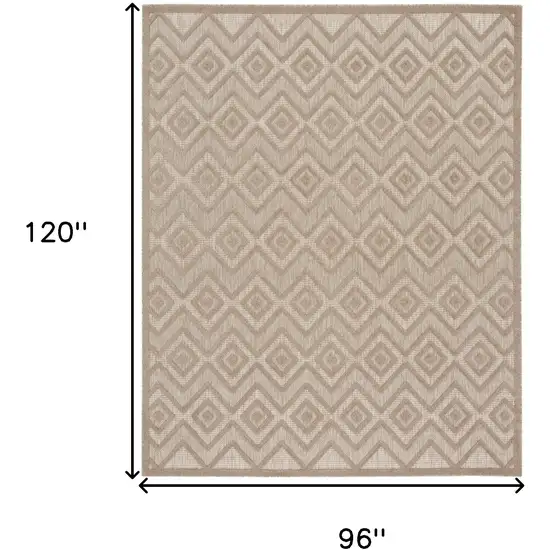 Beige Geometric Flatweave Area Rug Photo 8