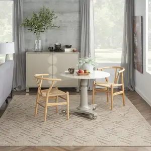 Photo of Beige Geometric Flatweave Area Rug