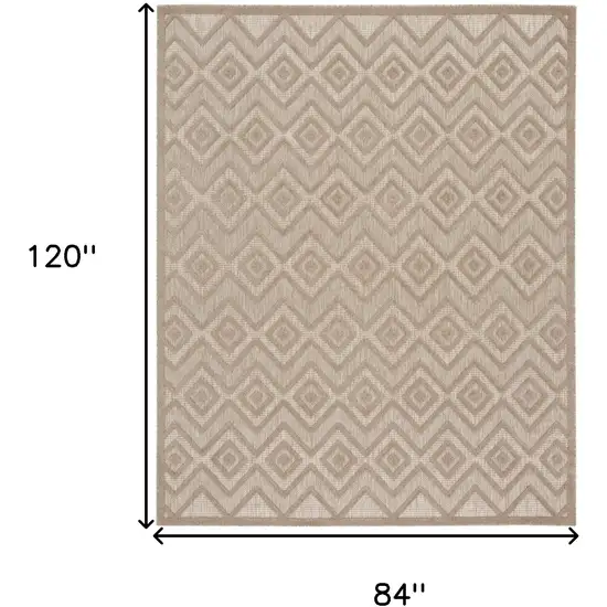 Beige Geometric Flatweave Area Rug Photo 2