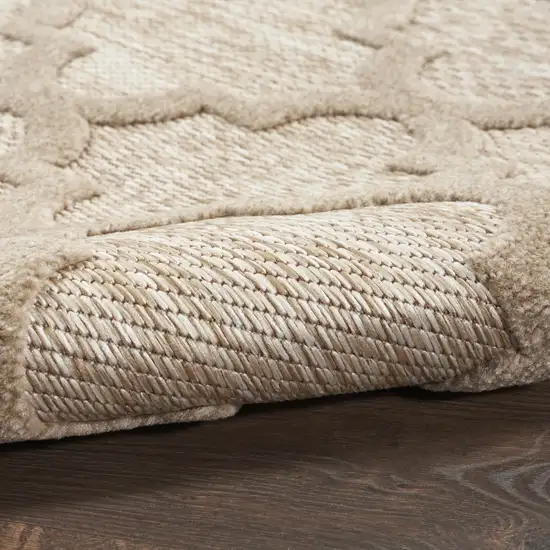 Beige Geometric Flatweave Area Rug Photo 4