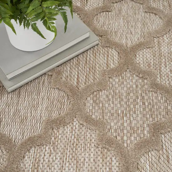 Beige Geometric Flatweave Area Rug Photo 1