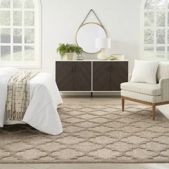 Beige Geometric Flatweave Area Rug Photo 7