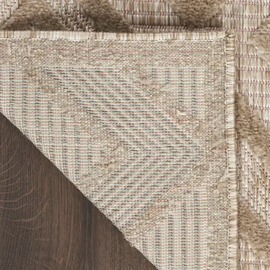 Beige Geometric Flatweave Area Rug Photo 9