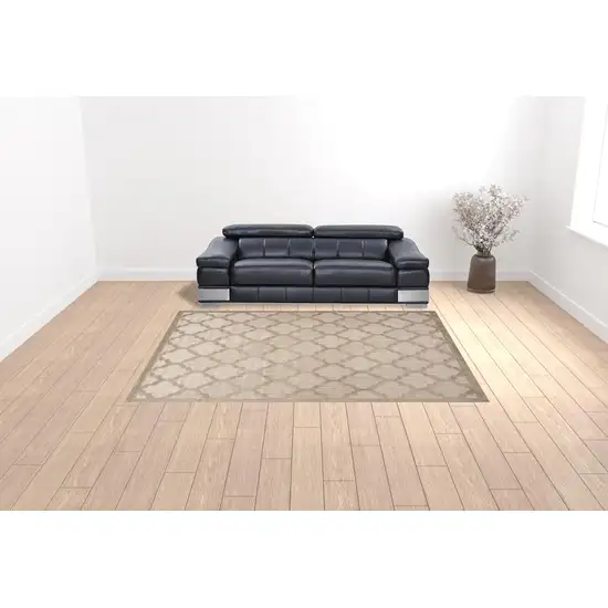 Beige Geometric Flatweave Area Rug Photo 2