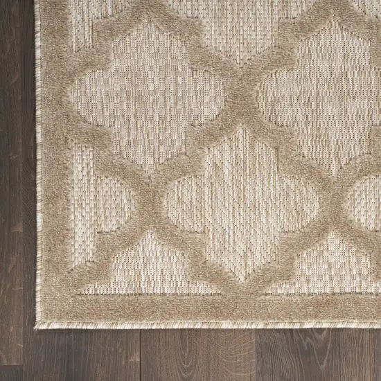 Beige Geometric Flatweave Area Rug Photo 9