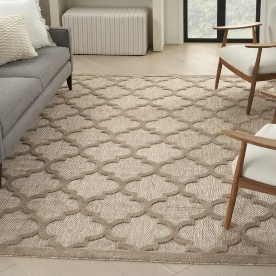 Beige Geometric Flatweave Area Rug Photo 5