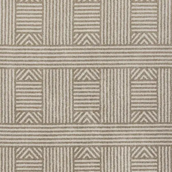 Beige Geometric Lines Uv Treated Area Rug Photo 4