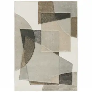 Photo of Beige Geometric Power Loom Area Rug