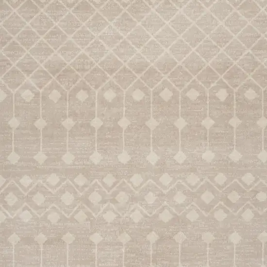 Beige Geometric Power Loom Area Rug Photo 6