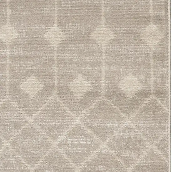 Beige Geometric Power Loom Area Rug Photo 7