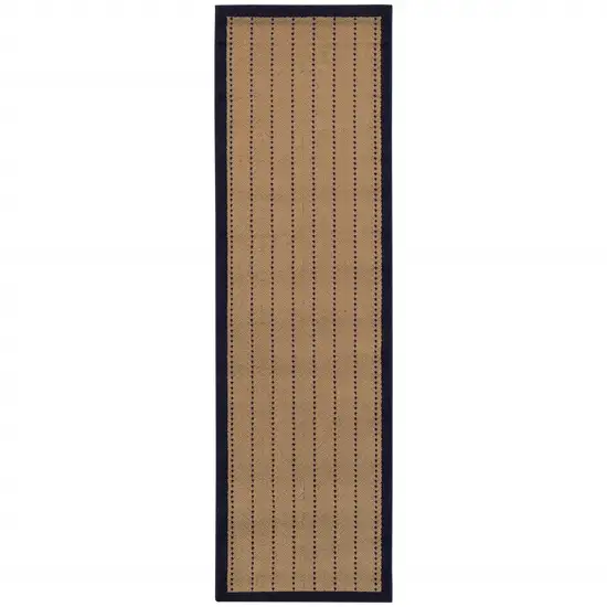 Beige Geometric Stain Resistant Indoor Outdoor Area Rug Photo 2