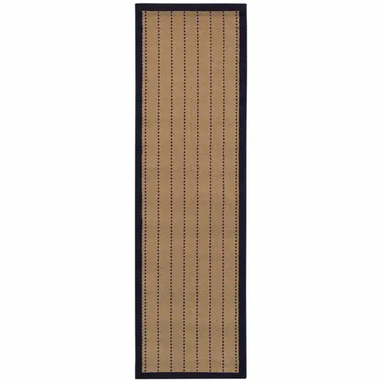 Beige Geometric Stain Resistant Indoor Outdoor Area Rug Photo 1