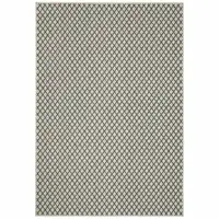 Photo of Beige Geometric Stain Resistant Indoor Outdoor Area Rug