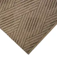 Photo of Beige Geometric Stain Resistant Indoor Outdoor Runner Rug