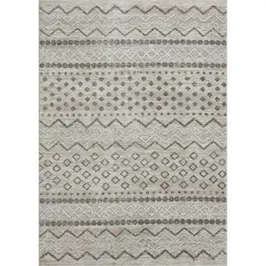 Photo of Beige Geometric Washable Area Rug