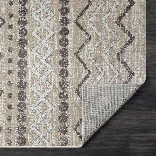 Beige Geometric Washable Area Rug Photo 7