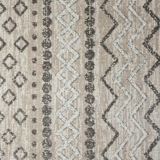 Beige Geometric Washable Area Rug Photo 4