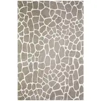 Photo of Beige Giraffe Print Shag Handmade Non Skid Area Rug