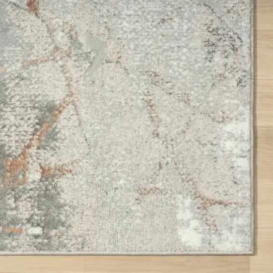 Beige Gray And Brown Abstract Area Rug Photo 3