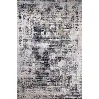 Photo of Beige Gray and White Abstract Area Rug