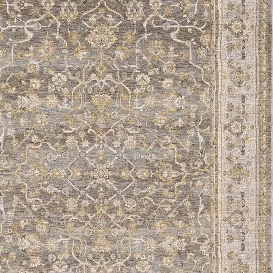 Beige Grey Machine Woven Oriental Indoor Arean Rug Photo 7