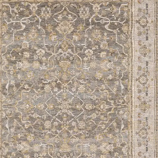 Beige Grey Machine Woven Oriental Indoor Arean Rug Photo 5