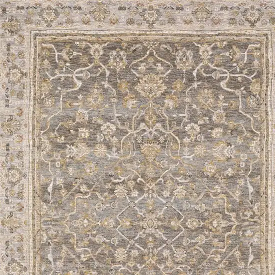 3' X 5' Beige Grey Machine Woven Oriental Indoor Arean Rug Photo 2