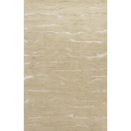 Beige Hand Tufted Abstract Indoor Area Rug Photo 2