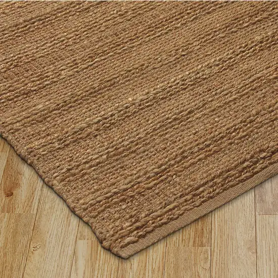 Beige Hand Woven Non Skid Area Rug Photo 7