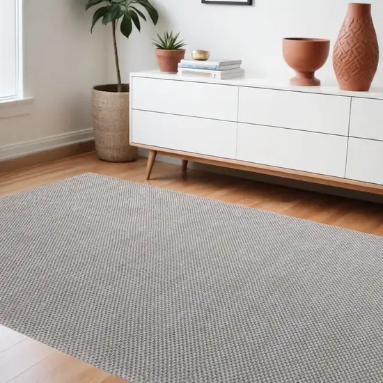 Beige Hand Woven Non Skid Area Rug Photo 1