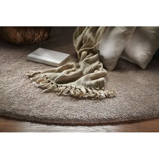 Beige Heather Indoor Shag Rug Photo 4