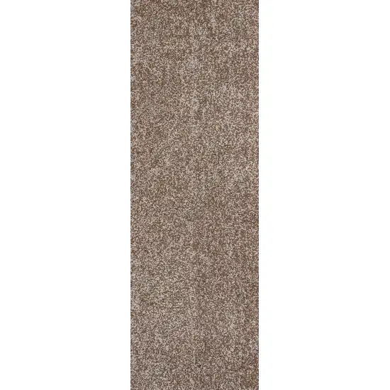 Beige Heather Plain Runner Rug Photo 1