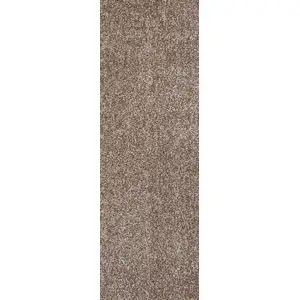 Photo of Beige Heather Plain Runner Rug