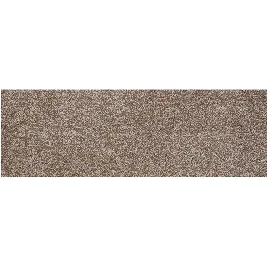 Beige Heather Plain Runner Rug Photo 2