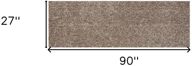 Beige Heather Plain Runner Rug Photo 5