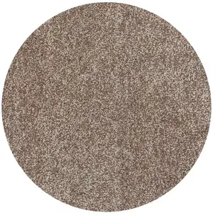 Photo of Beige Heather Round Indoor Shag Rug