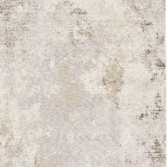 Beige Ivory Tan Grey And Brown Abstract Power Loom Stain Resistant Area Rug Photo 4