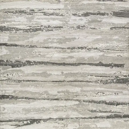 Beige Ivory and Gray Abstract Non Skid Area Rug Photo 7